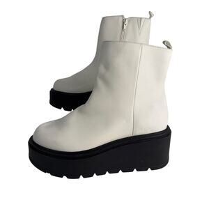 BP‎ Women's Size 10 Milo Festival Black Platform Zip Vegan Leather Ankle Boots